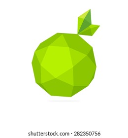Abstract low poly sphere logo.