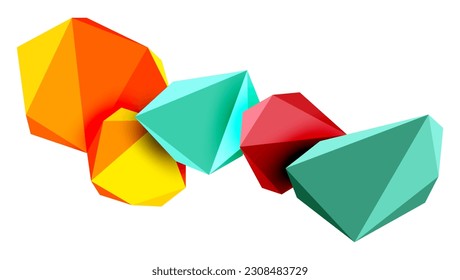 Resumen de diseño de piedra baja de poli. Elemento de diseño vectorial geométrico 3d