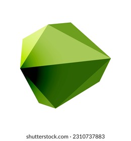 Abstraktes Low-Poly-Stein-Design. Geometrisches 3D-Vektordesign-Element
