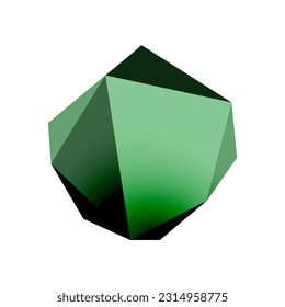 Abstract low poly stone design. Geometric 3d vector design element