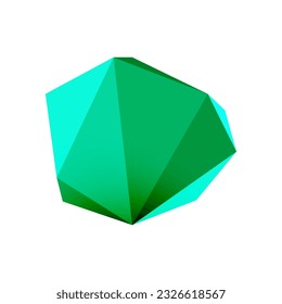 Abstract low poly stone design. Geometric 3d vector design element