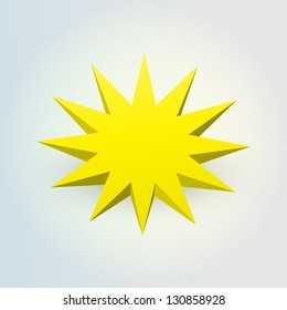 Abstract low poly style sun design vector