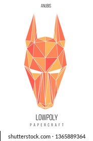 abstract low poly template. Poster with poligonal animal. Layout with modern art elements.