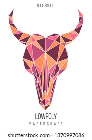 abstract low poly template. Poster with poligonal animal. Layout with modern art elements.