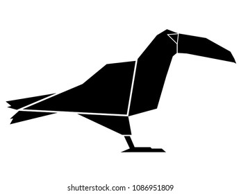 Abstract low poly toucan logo