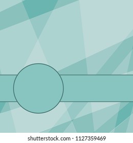 abstract low poly turquoise label background
