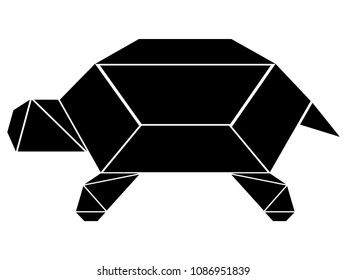 Abstract low poly turtle icon