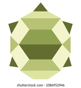 Abstract low poly turtle icon
