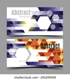 Abstract low poly vector background, triangle pattern.
