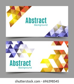 Abstract low poly vector background, triangle pattern.