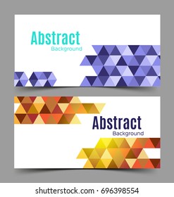 Abstract low poly vector background, triangle pattern.