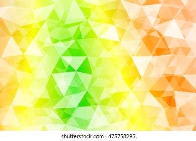 abstract low poly yellow, green, red background. vector illustration. for idea your banner, presentation