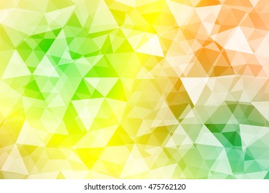 abstract low poly yellow, green, red background. vector illustration. for idea your banner, presentation