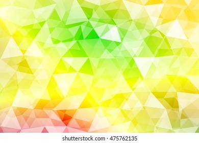 abstract low poly yellow, green, red background. vector illustration. for idea your banner, presentation