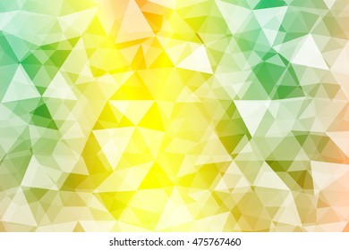abstract low poly yellow, green, red background. vector illustration. for idea your banner, presentation