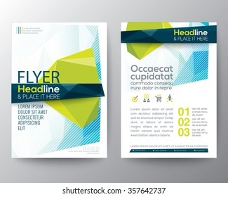 Abstract Low Polygon Background For Poster Brochure Flyer Design Layout Vector Template In A4 Size