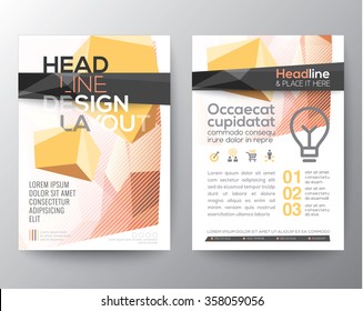 Abstract low polygon background for Poster Brochure Flyer design Layout vector template in A4 size