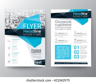 Abstract low polygon background for Poster Brochure Flyer design Layout vector template in A4 size