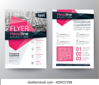 Abstract Low Polygon Background For Poster Brochure Flyer Design Layout Vector Template In A4 Size