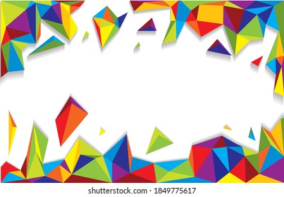 Abstrakter Low-Polygon-bunter Hintergrund , Kann für Vorlage einfügen Text in den Raum , geometrische Dreieck Form modernen Design, Vektorgrafik.