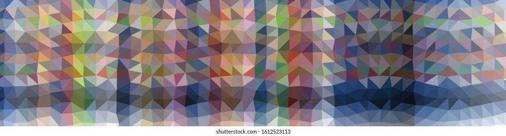 Abstract Low Polygon gradient Generative Art background illustration