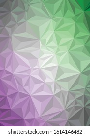 Abstract Low Polygon gradient Generative Art background illustration