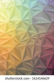 Abstract Low Polygon gradient Generative Art background illustration