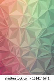 Abstract Low Polygon gradient Generative Art background illustration