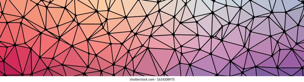 Abstract Low Polygon gradient Generative Art background illustration