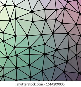 Abstract Low Polygon gradient Generative Art background illustration