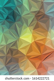 Abstract Low Polygon gradient Generative Art background illustration