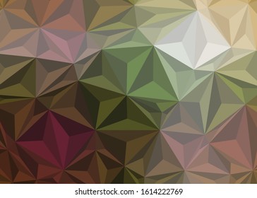 Abstract Low Polygon gradient Generative Art background illustration