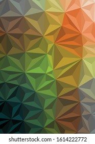 Abstract Low Polygon gradient Generative Art background illustration