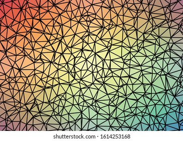 Abstract Low Polygon gradient Generative Art background illustration