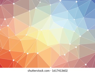 Abstract Low Polygon gradient Generative Art background illustration