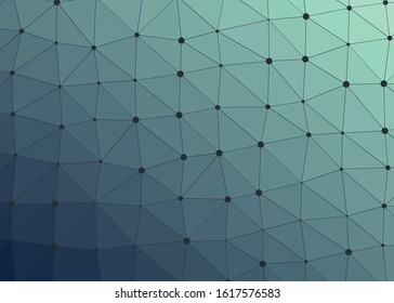 Abstract Low Polygon gradient Generative Art background illustration