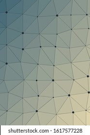 Abstract Low Polygon gradient Generative Art background illustration