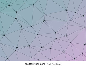 Abstract Low Polygon gradient Generative Art background illustration