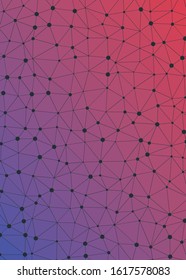 Abstract Low Polygon gradient Generative Art background illustration