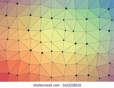 Abstract Low Polygon gradient Generative Art background illustration