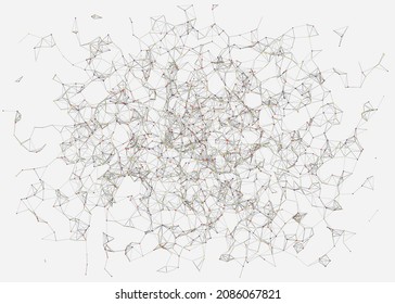 Abstract Low Polygon Mesh color Generative Art background illustration