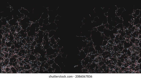 Abstrakte Low-Polygon-Mesh-Farbe Generative Art-Hintergrund-Illustration