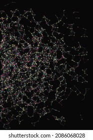 Abstrakte Low-Polygon-Mesh-Farbe Generative Art-Hintergrund-Illustration