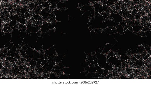 Abstrakte Low-Polygon-Mesh-Farbe Generative Art-Hintergrund-Illustration
