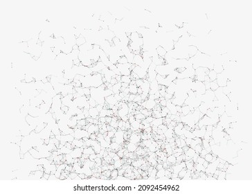 Abstract Low Polygon Mesh color Generative Art background illustration