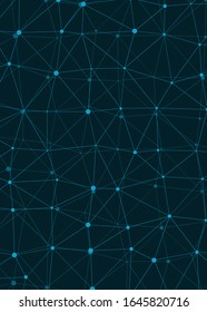 Abstract Low Polygon Mesh Generative Art background illustration