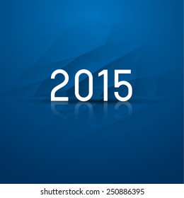 abstract low polygonal background triangles with text 2015
