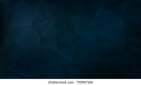 Abstract low polygonal background of triangles in dark blue colors