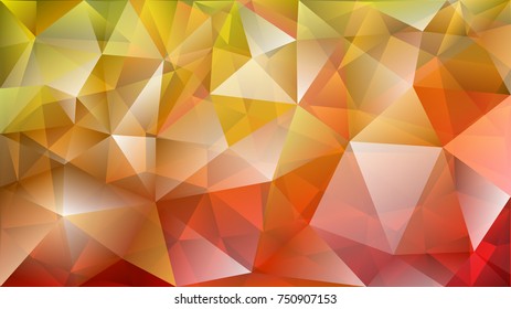 Abstract low polygonal background of two layers of triangles in red and yellow colors