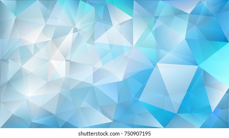 Abstract low polygonal background of two layers of triangles in light blue colors